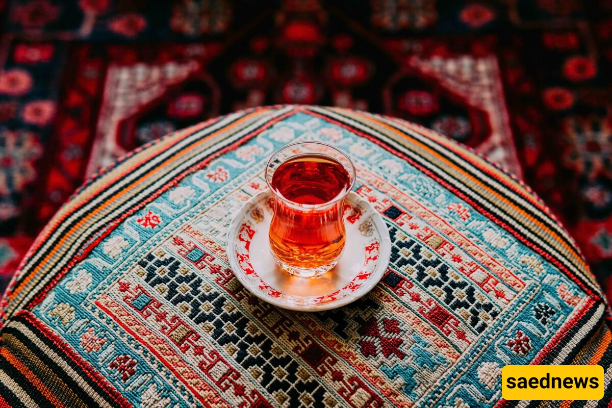 iranian tea displayed