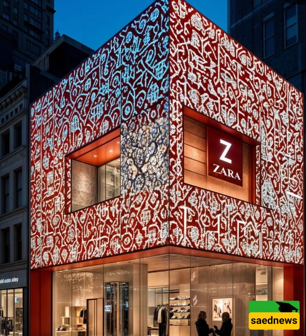 Photo: The Stunning Fusion of Traditional Iranian Architecture in ZARA’s Layout in Italy – An Incredible Iranian-Italian Architectural Blend Created by AI