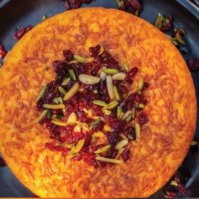How to Make Saffron Molded Rice (Khatteh) in a Restaurant-Style.
