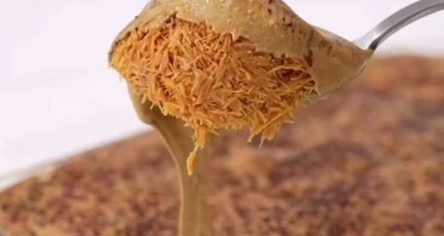Make Arabic dessert with coffee flavor without an oven and in just three steps + step-by-step video