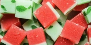 Easy Yalda Watermelon Jelly: Tilted Cups with Three Layers