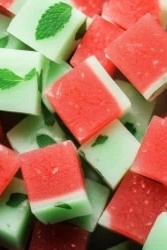 Easy Yalda Watermelon Jelly: Tilted Cups with Three Layers