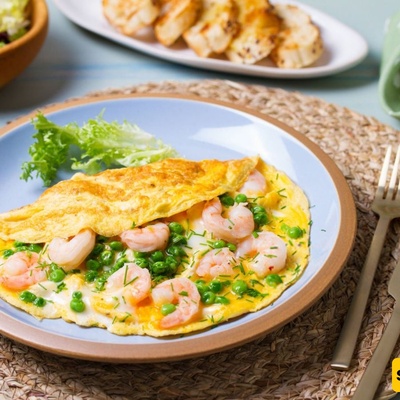 Quick and Nutritious Shrimp Omelet Recipe for Breakfast