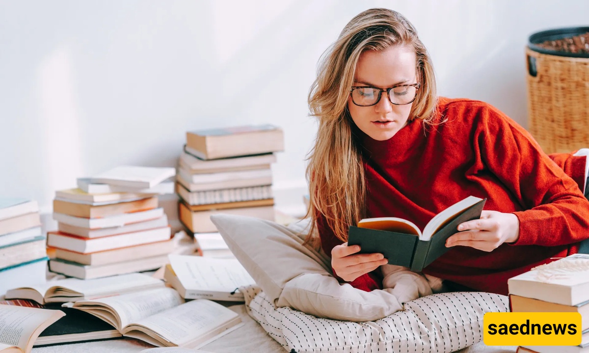 reading a book