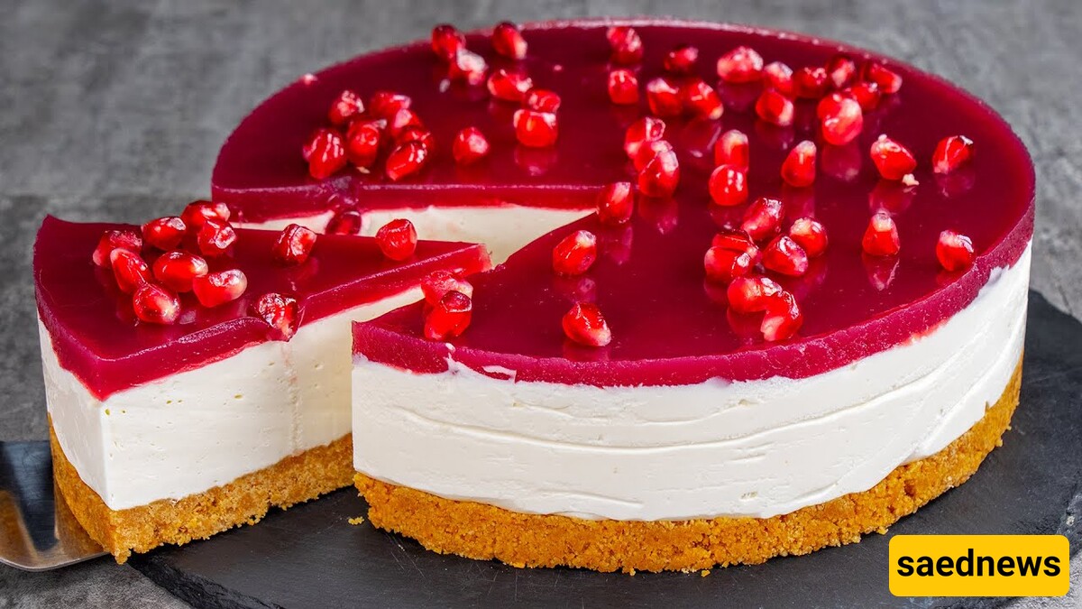 Exquisite Pomegranate Cheesecake Recipe for a Stunning Yalda Night Celebration!