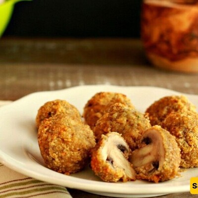 Recipe for Baked Fried Mushrooms