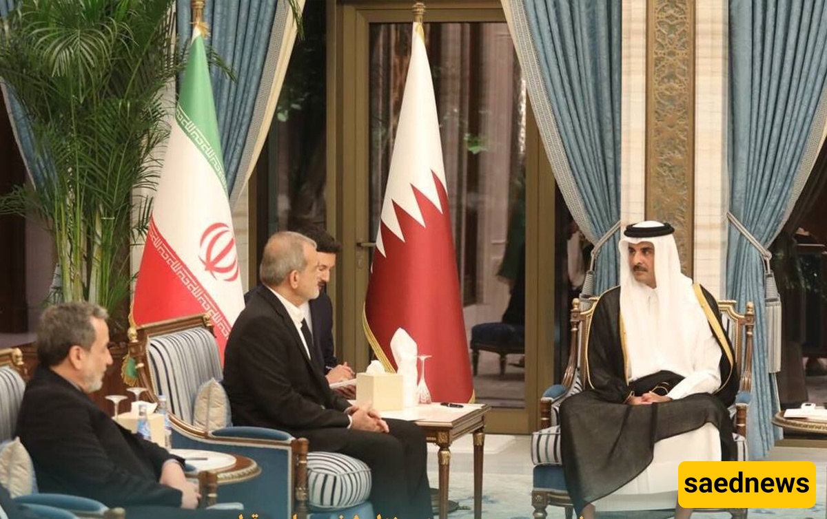 araghchi, pezeshkian and emir of qatar