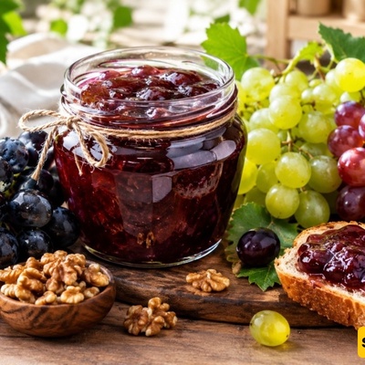 The Best Way to Make Homemade Grape Jam Without Crystallization: Red, Black, Yellow, and Green Grape Jam