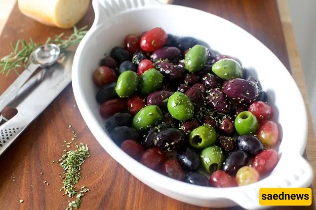 roasted grape and olive crostini