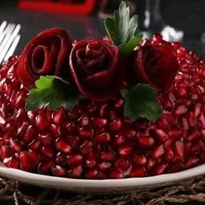 Pomegranate Olivier Salad Recipe, a Delicious Dish for Yalda Night