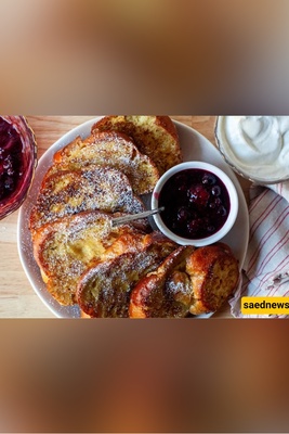 Skip Brunch Lines: This Challah French Toast with Berry Sauce Beats Any $22 Plate.