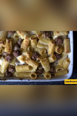 This Cozy Baked Rigatoni Hides Dozens of Tiny Meatballs — The Snow Day Comfort You Need