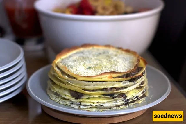 Mushroom Crêpe Cake