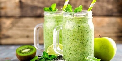 How to Make Kiwi, Lemon, and Mint Smoothie 🍋🥝🍹