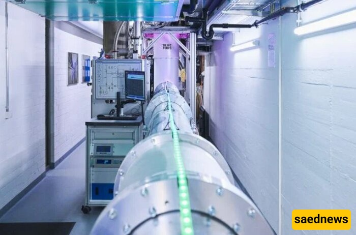 A 30-Meter Tube Connecting Qubits