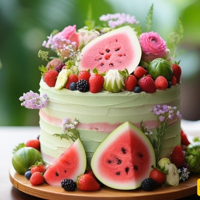 Watermelon Yalda Night Cake (No-Oven Pot Method) – The Easiest Recipe