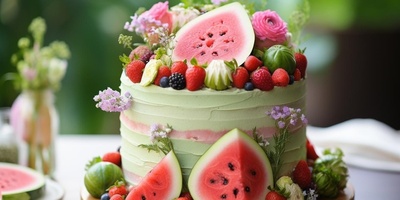 Watermelon Yalda Night Cake (No-Oven Pot Method) – The Easiest Recipe