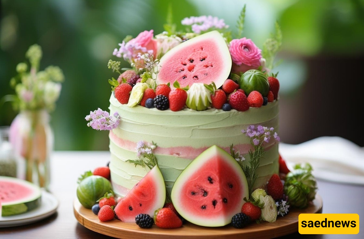 Watermelon Yalda Night Cake (No-Oven Pot Method) – The Easiest Recipe