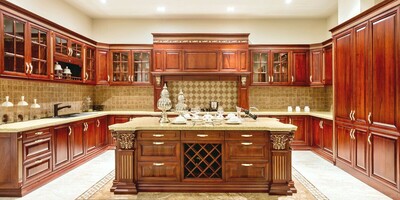 The Latest Modern Kitchen Designs That Are Chic And Simple With Wooden-Style Cabinets.