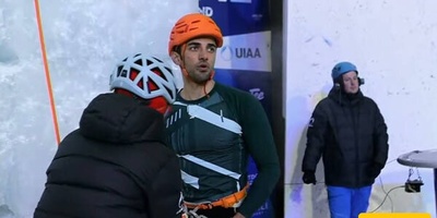 Iranians win gold and silver at UIAA Ice Climbing World Cup