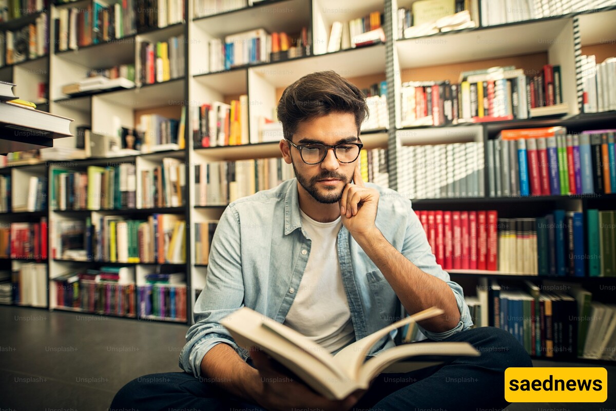 A person reading a book