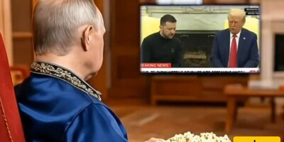 The Result of a Joint Creation of Artificial Intelligence and Trump's Tense Meeting With Zelensky; Putin's Heartfelt Laughter With a Bowl of Popcorn While Watching the Fight + video."