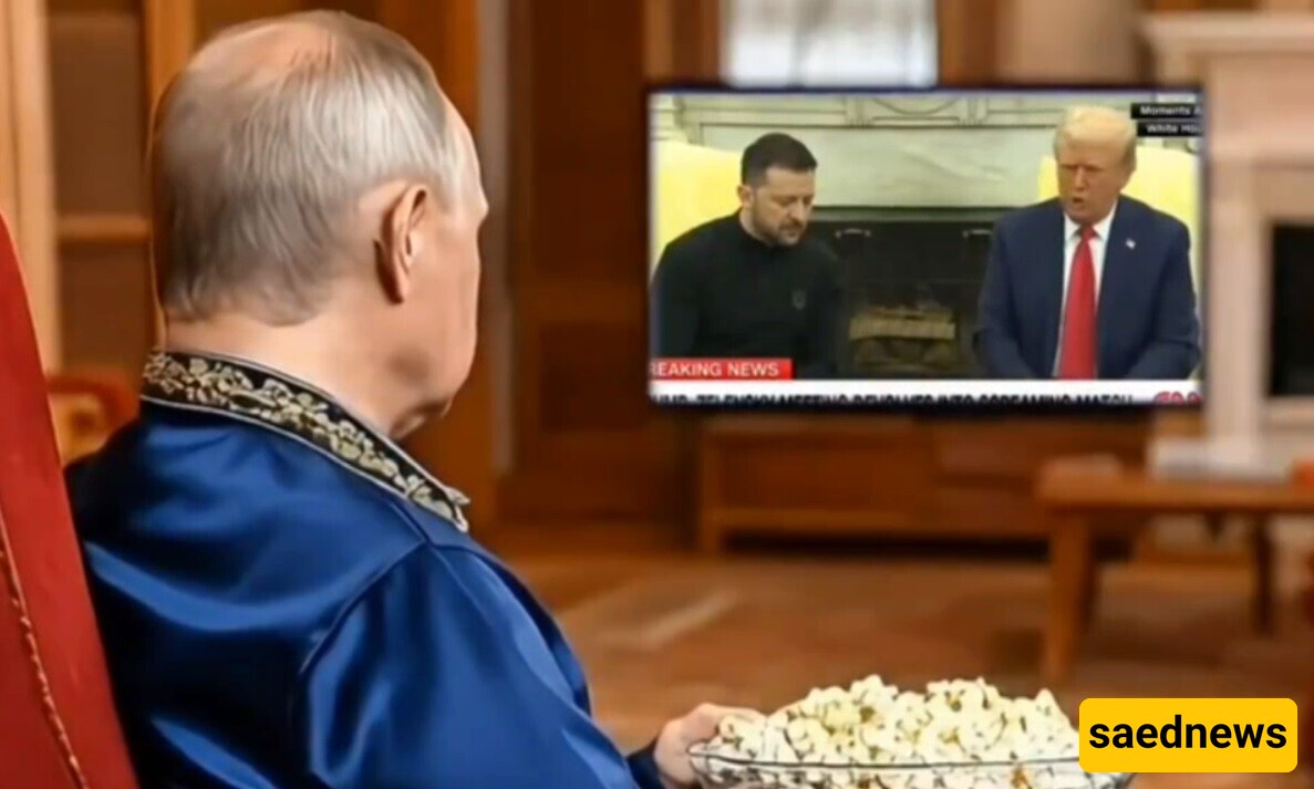 The Result of a Joint Creation of Artificial Intelligence and Trump's Tense Meeting With Zelensky; Putin's Heartfelt Laughter With a Bowl of Popcorn While Watching the Fight + video."