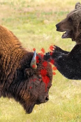 (Video) Wildlife Documentary / Nature Secrets: A Breath-Taking Battle Between a Grizzly Bear and a Bison