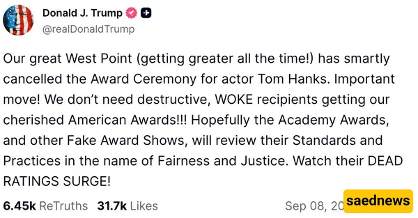 Trump and tom hanks