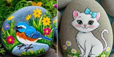 Simple Creativity: Painting on River Stones for Charming Decor + Video