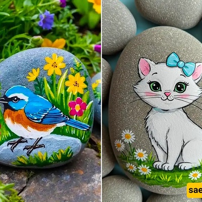 Simple Creativity: Painting on River Stones for Charming Decor + Video
