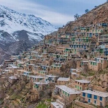 Stunning Historical Village in Kurdistan: Stone Staircase Houses Like Masuleh, Nestled in a Forest of Wild Pear Trees