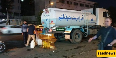 Photos: Tehran Water Authority’s Ingenious Nylon-Packaged Water Replaces Tankers During Outages