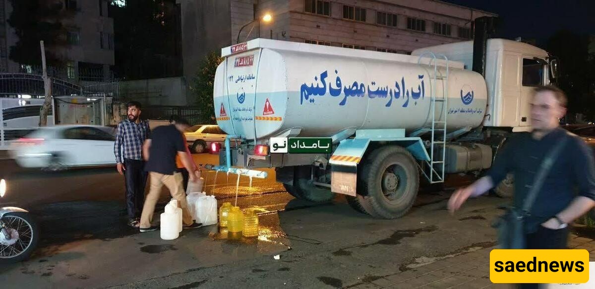 Photos: Tehran Water Authority’s Ingenious Nylon-Packaged Water Replaces Tankers During Outages