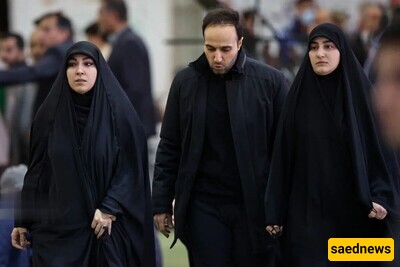 Video |  the funeral of Seyed Hassan Nasrallah; the Wife of the Martyr Foreign Minister was also present.