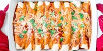 Recipe for Mexican Bean and Cheese Enchiladas