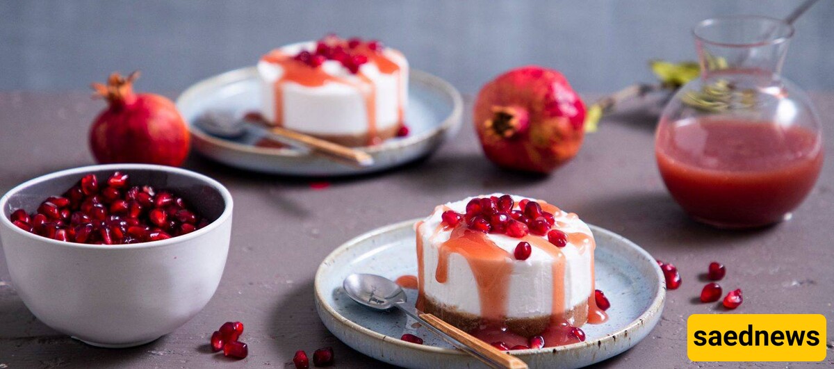 Pomegranate Cheesecakes