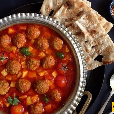 An Authentic Iranian Dish, And I Can't Say Enough About How Delicious it is👌 / How To Make Koofteh Kalle Gonjishki (Bird's Head shaped Meatballs).