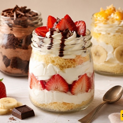 4 Delicious Café-Style Jar Cake Recipes: Classic, Chocolate, Lotus & Tiramisu