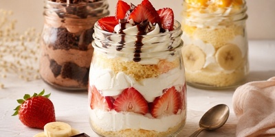 4 Delicious Café-Style Jar Cake Recipes: Classic, Chocolate, Lotus & Tiramisu