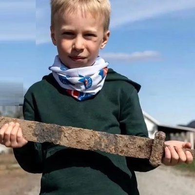 A 6-Year-Old Boy Accidentally Discovered A 1,300-Year-Old Sword Buried Underground