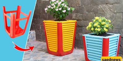 Creativity Time: How to Make a Flower Pot from a Plastic Chair and Cement – No Need to Buy One! Let’s Make It Together in No Time + Video