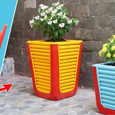 Creativity Time: How to Make a Flower Pot from a Plastic Chair and Cement – No Need to Buy One! Let’s Make It Together in No Time + Video