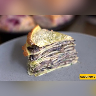 You Won’t Believe a Crêpe Can Be a Savory Layer Cake (Mushroom Edition)