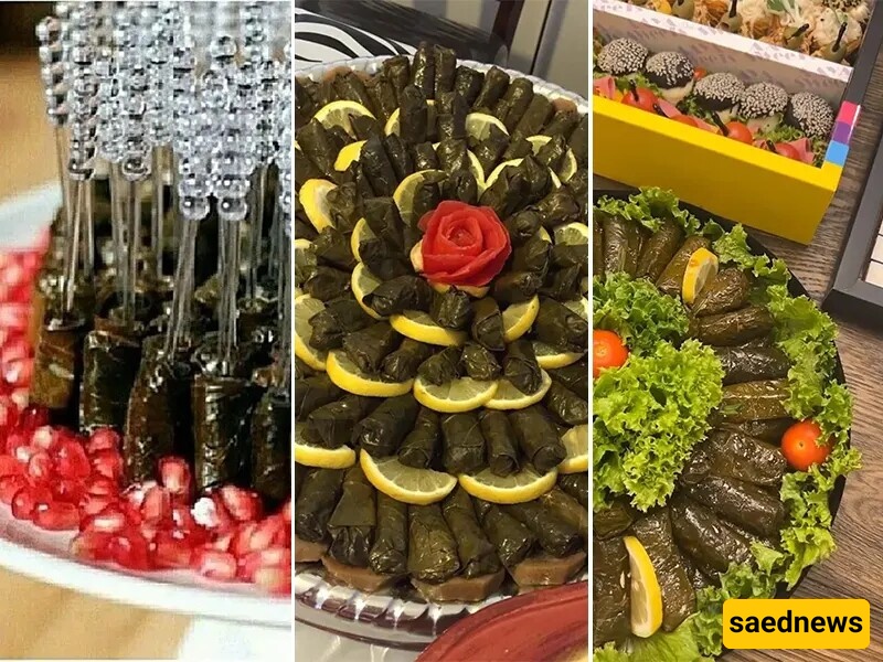 Creative Ideas for Decorating Grape Leaf Dolmeh Plates / With These Designs, You'll Always Be the Star of the Party + Photos