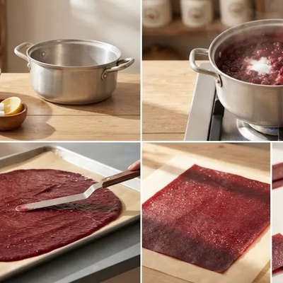 How to Make Homemade Sour Cherry Fruit Leather (Simple, Tart, and Hygienic)