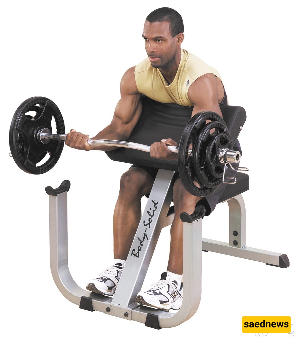 Simple Exercises with the Preacher Curl Bench