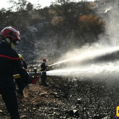 Challenging Day For Firefighters Battling Blaze in France