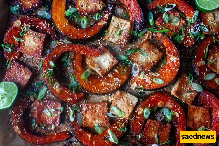 Roasted Squash & Tofu with Ginger — Sticky, Crispy, Lime-Sprinkled Weeknight Magic