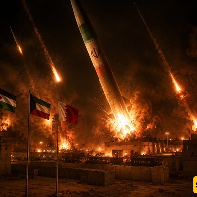 Warning Signals Across the Persian Gulf: Iranian Missiles Reportedly Strike Four Arab Countries Directly